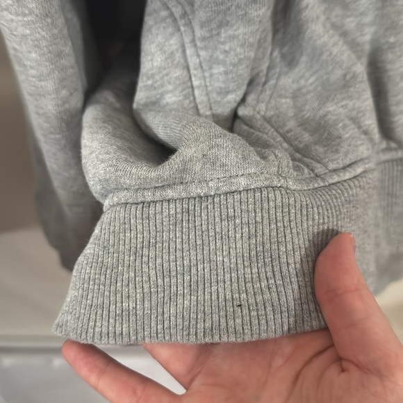 Madewell MWL Gray Terry Relaxed Raglan-sleeve Hoodie Sweatshirt - Picture 6 of 13